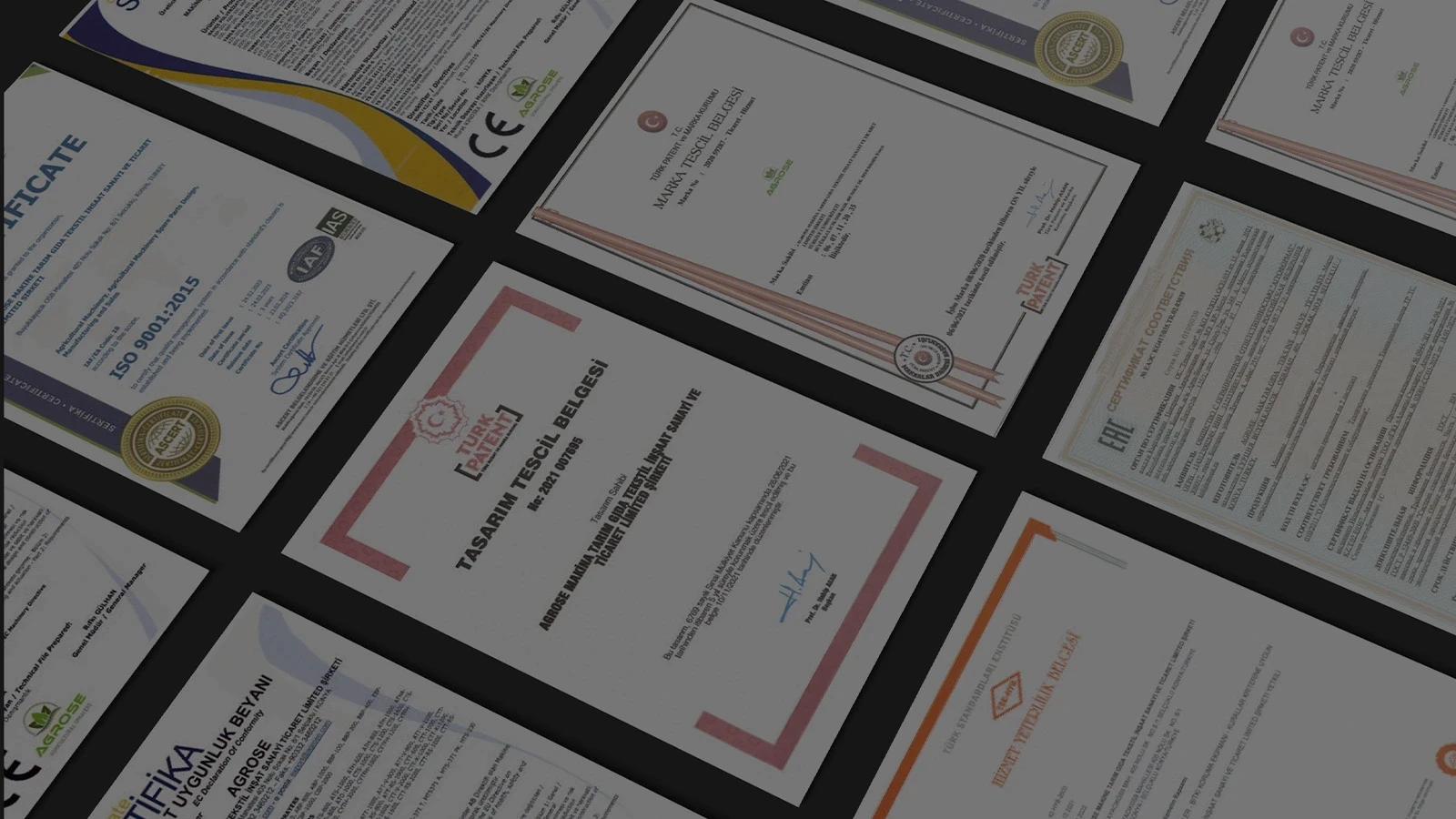 Sertifikalar & Belgeler